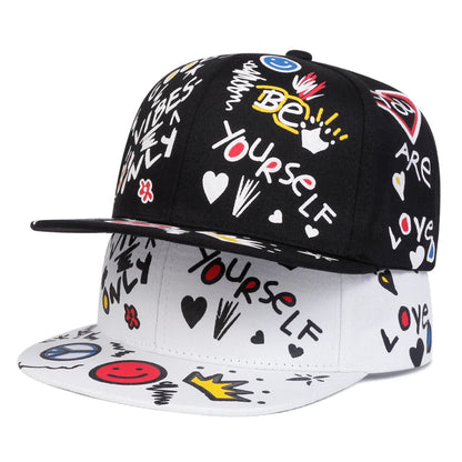 Smiling Graffiti Hip Hop Snapback Cap