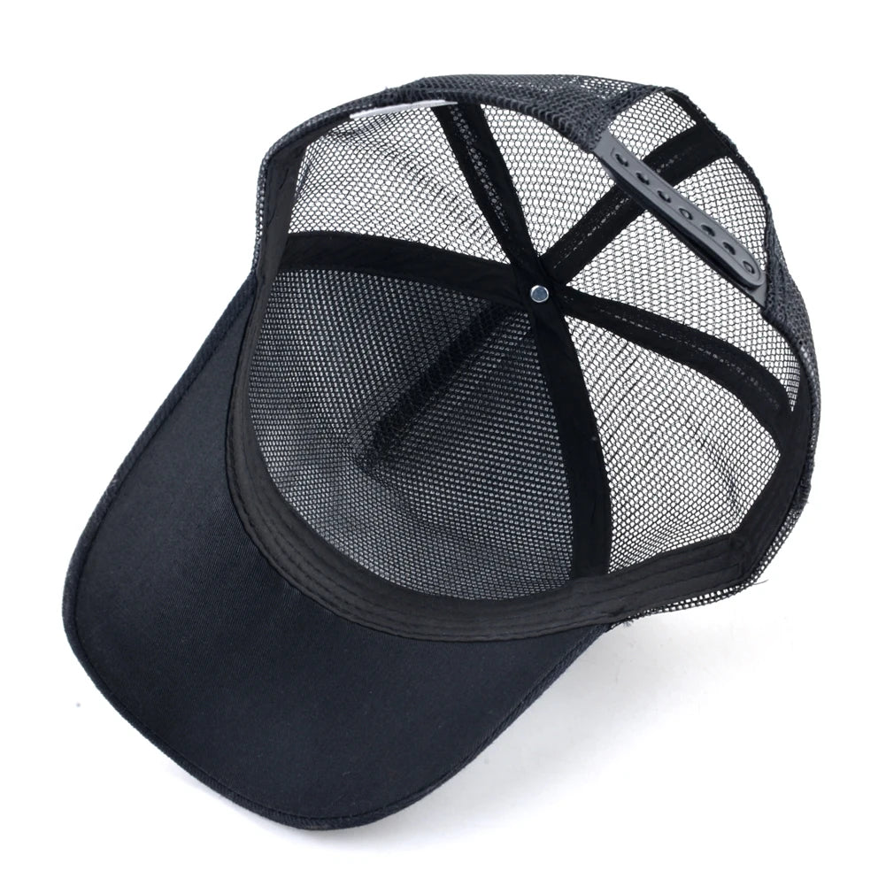 Embroidery Wolf Snapback Trucker Cap