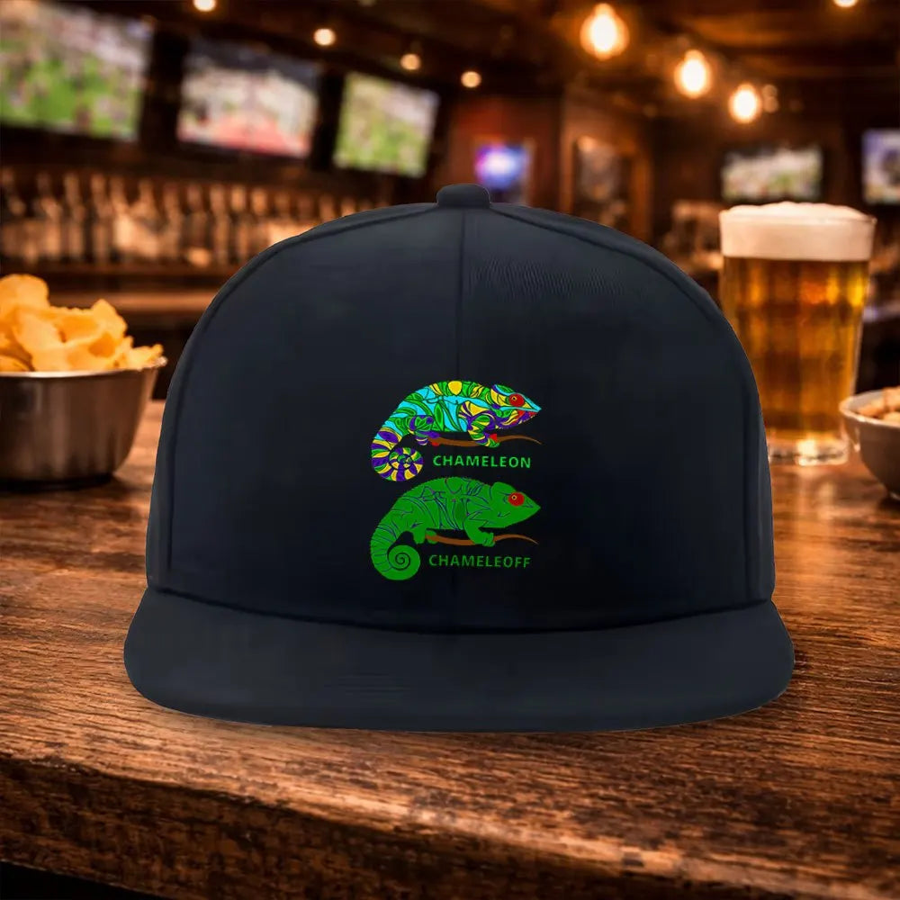Chameleon Print Snapback Cap Hat