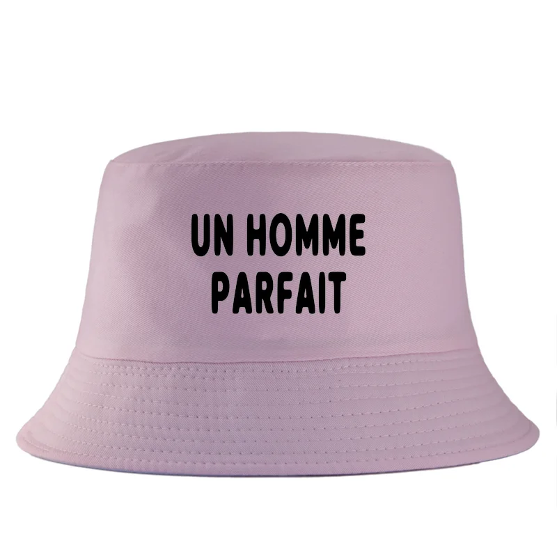 Un Homme Parfait Letter Print Sun Bucket Hat