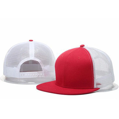Rivet Embellished Hip-Hop Mesh Visor Snapback Cap