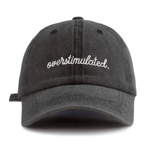 1 Pc Overstimulated Embroidered Washed Baseball Cap