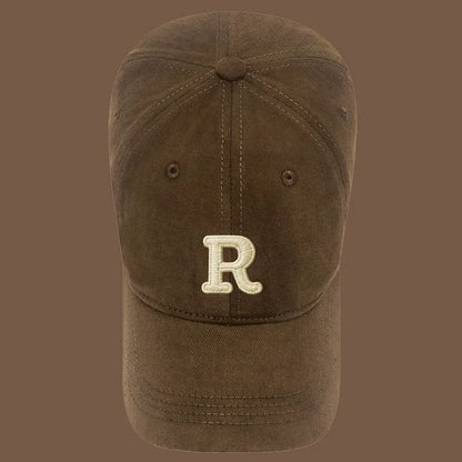New Unisex Korean Version Big Head Circumference Three Dimensional R Letter