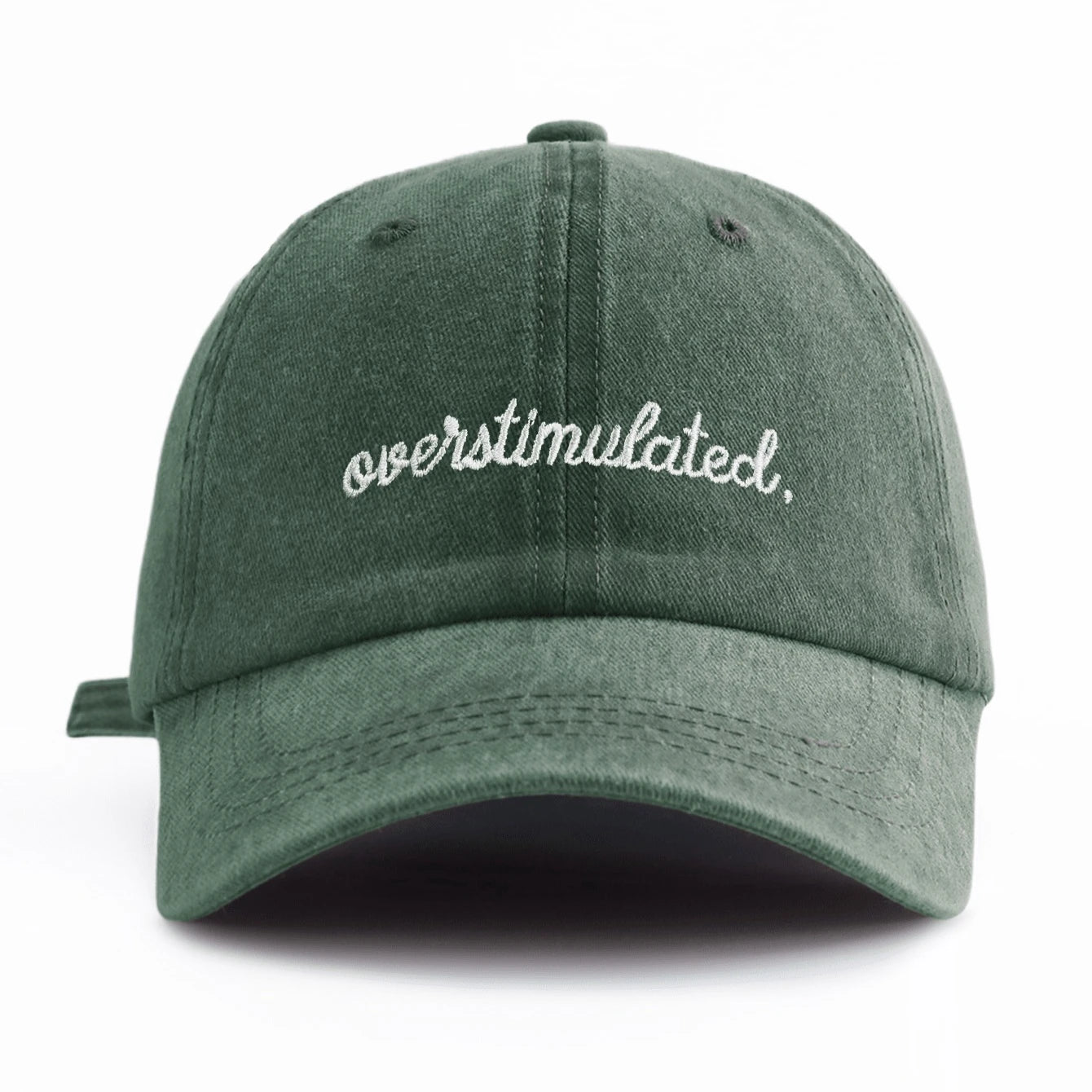 1 Pc Overstimulated Embroidered Washed Baseball Cap