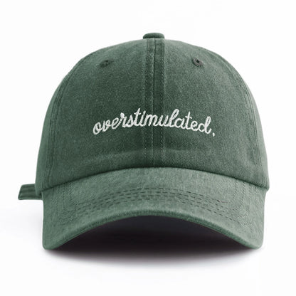 1 Pc Overstimulated Embroidered Washed Baseball Cap