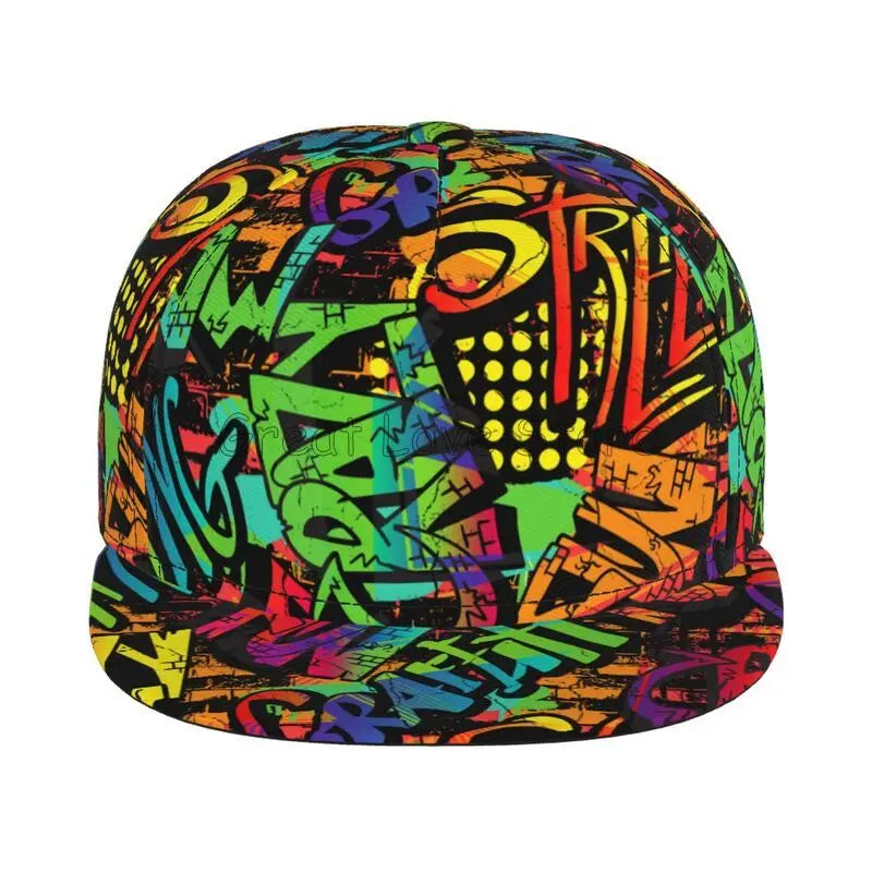 Colorful Graffiti Art Print Baseball Cap Adjustable Snapback Hat
