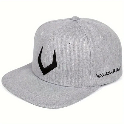 Grey V 3D Embroidered Snapback Cap