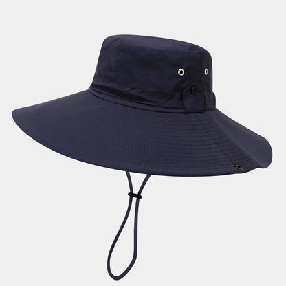 12cm Wide Brim Water-Resistant Quick-Dry Bucket Hat
