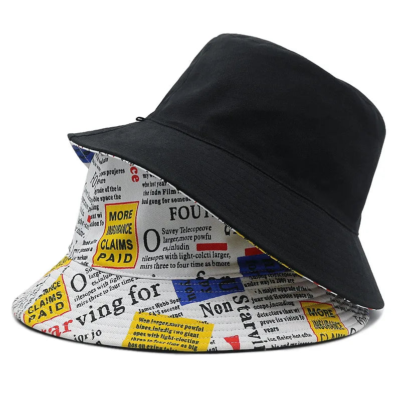 Bucket Hat Men Women 100% Cotton Brand K- Pop Korean Style