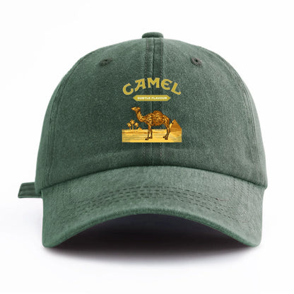 Camel Print Washed Vintage Baseball Cap