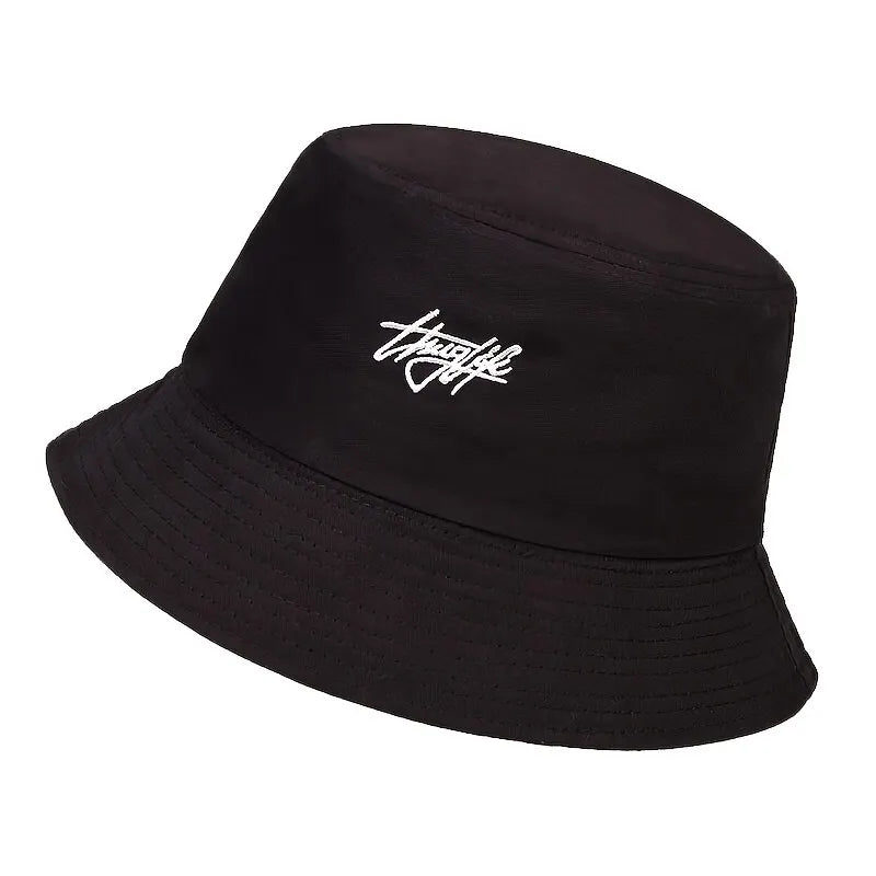 Letter Embroidery Casual Fisherman Bucket Hat
