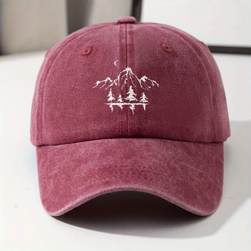 Mountain Moon Graphic Baseball Cap
