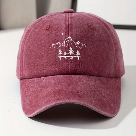 Mountain Moon Graphic Baseball Cap