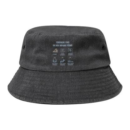 Things I Do In My Spare Time Funny Soccer Bucket Hats