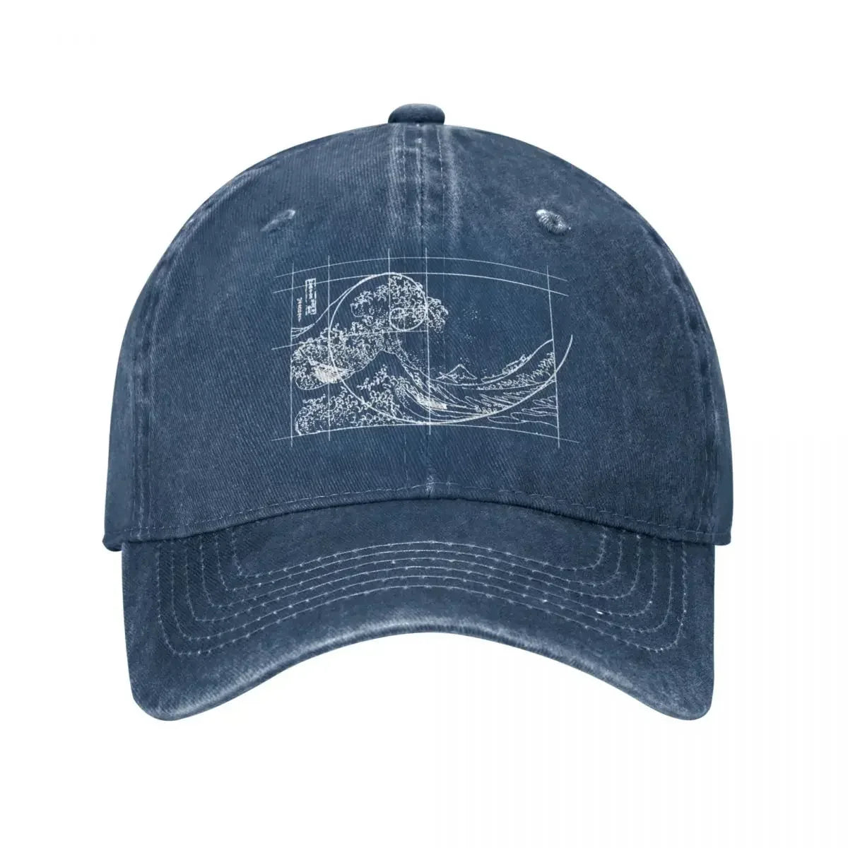 Hokusai Fibonacci Golden Ratio Baseball Cap