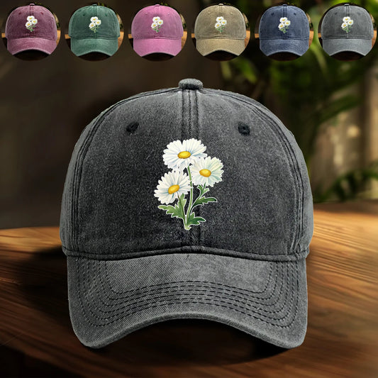 Adjustable Summer Cap For Women Men Flower Baseball Cap