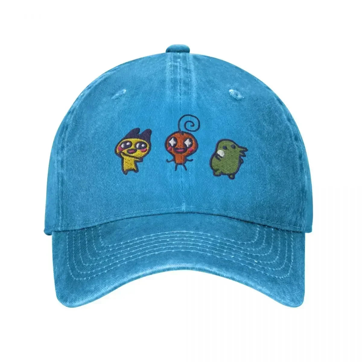 Vintage Tamagotchi Memetchi Mametchi Kuchipatchi Denim Baseball Cap