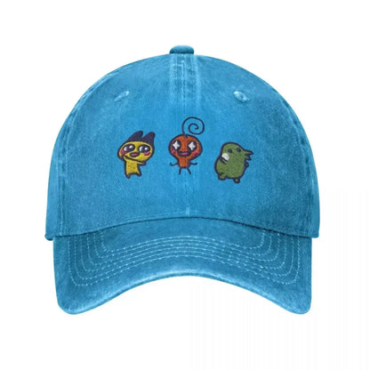 Vintage Tamagotchi Memetchi Mametchi Kuchipatchi Denim Baseball Cap