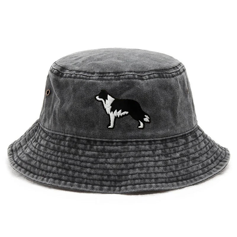 Vintage Border Collie Bucket Hat