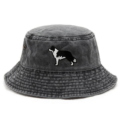 Vintage Border Collie Bucket Hat
