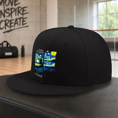 Van Gogh Starry Night Print Snapback Cap