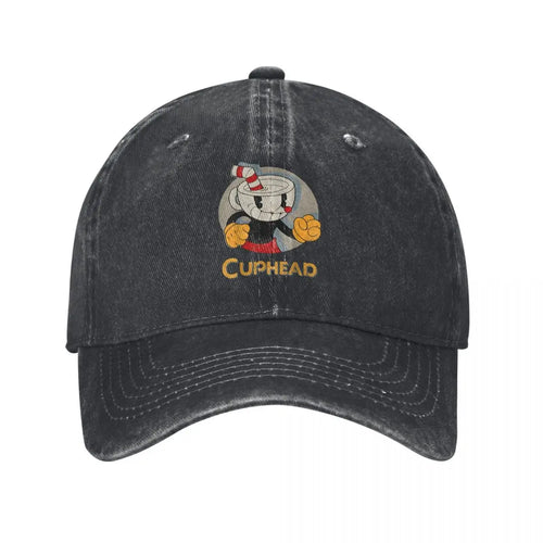 Vintage Cuphead Shadow Snapback Baseball Cap