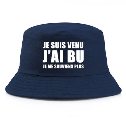 Je Suis Venu Print Bucket Hat