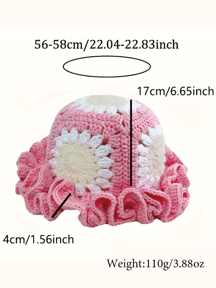 Sunflower Hollow Knitted Bucket Hat