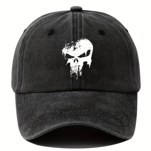 Printed Skull Baseball Hat Outdoor