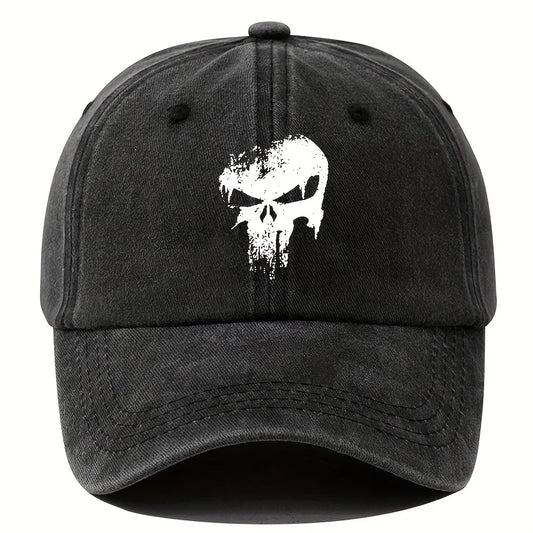 Printed Skull Baseball Hat Outdoor