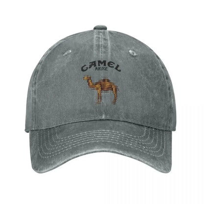 Camel Distressed Washed Baseball Cap