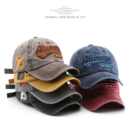 Summer Women Men Baseball Cap Fashion Letter Embroidery Snapback Hat Vintage Washed Cotton Unisex Hip Hop Sun Hat Casquette