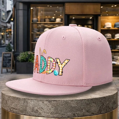 Daddy Easter Bunny Print Snapback Cap