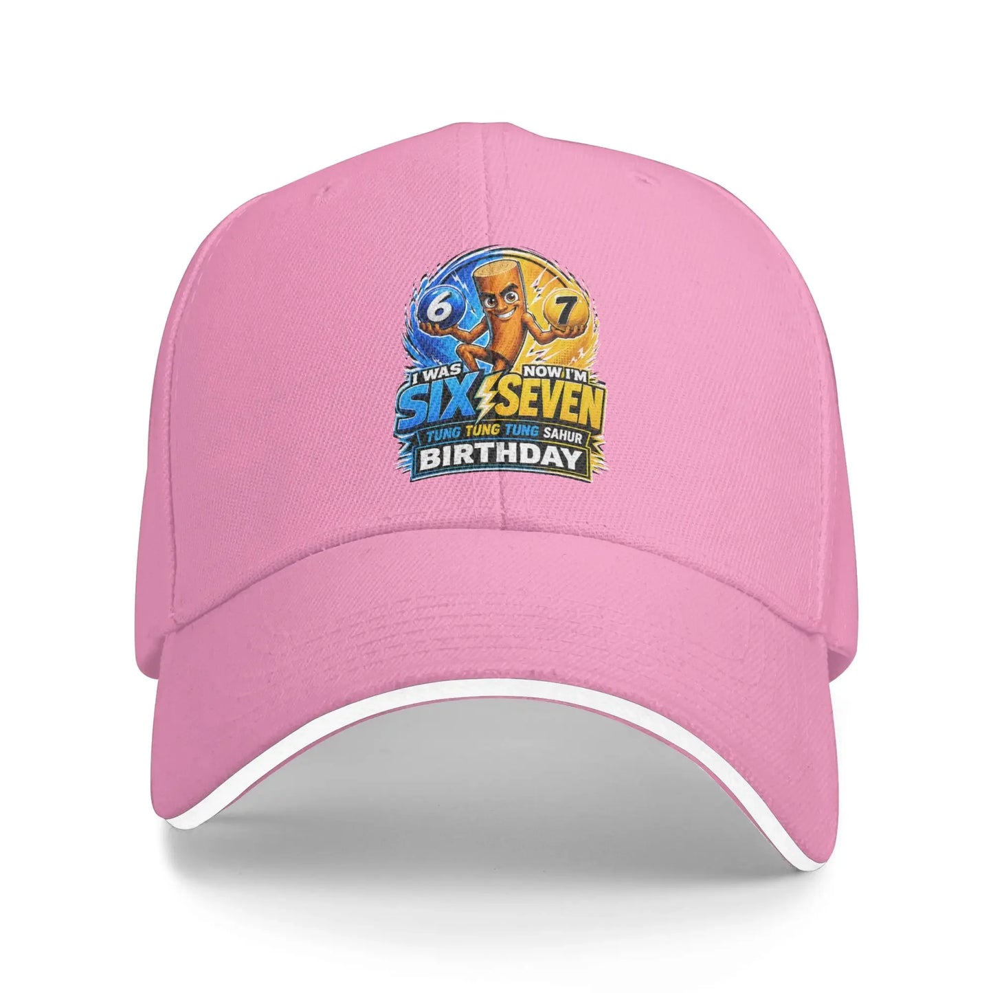 7th Birthday 67 Brainrot Tung Tung Tung Sahur Baseball Cap