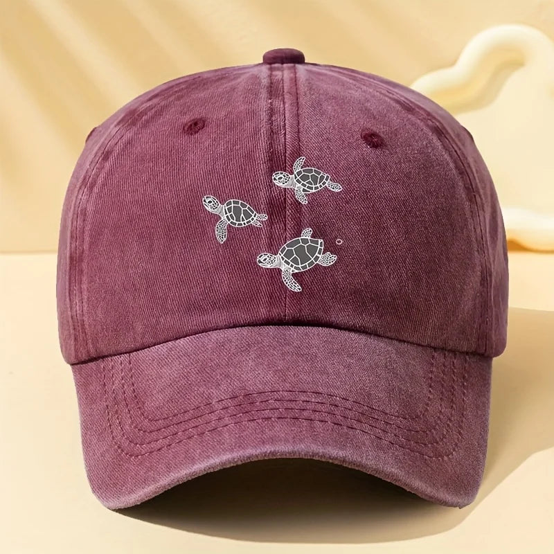 Turtle Print Outdoor Duckbill Baseball Cap