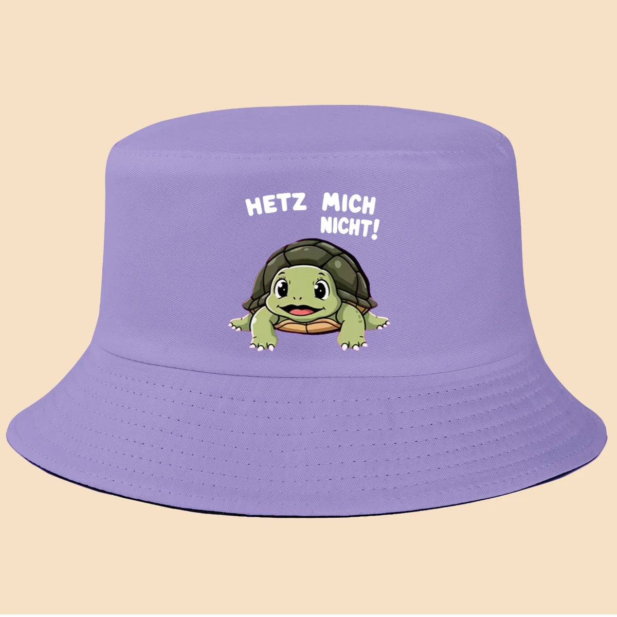 Retro Turtle Print Bucket Hat