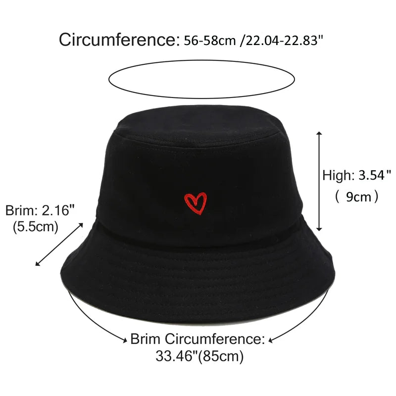 Couple Valentine Embroidered Ultra-Light Bucket Hat