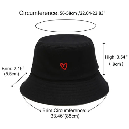 Couple Valentine Embroidered Ultra-Light Bucket Hat