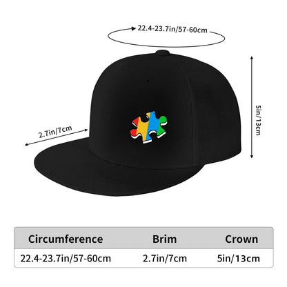 Autism Puzzle Piece Snapback Cap Hat