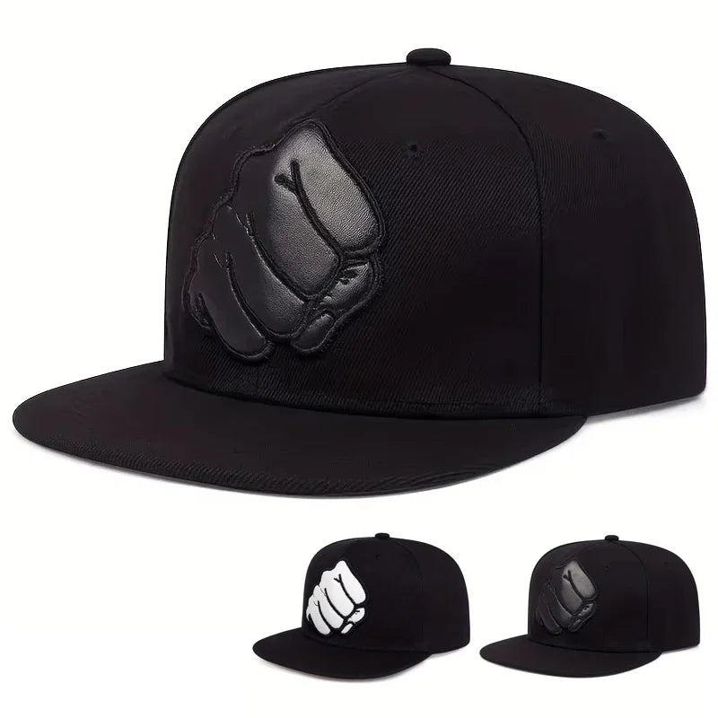 Fist Leather Label Hip-Hop Snapback Cap