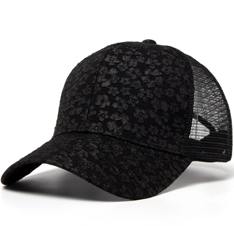 New Print Mesh Caps Fashion Women Baseball Cap