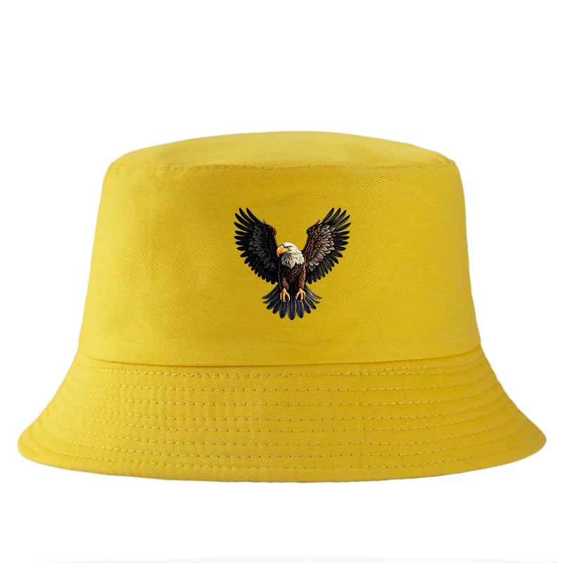 Eagle Print Cotton Bucket Hat