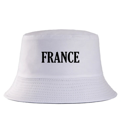 France Print Streetwear Support Bucket Hat Unisex