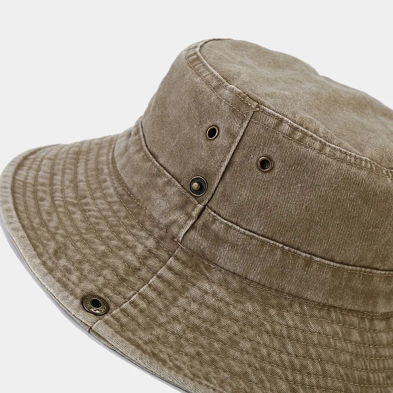 Four Seasons Cotton Solid Bucket Hat