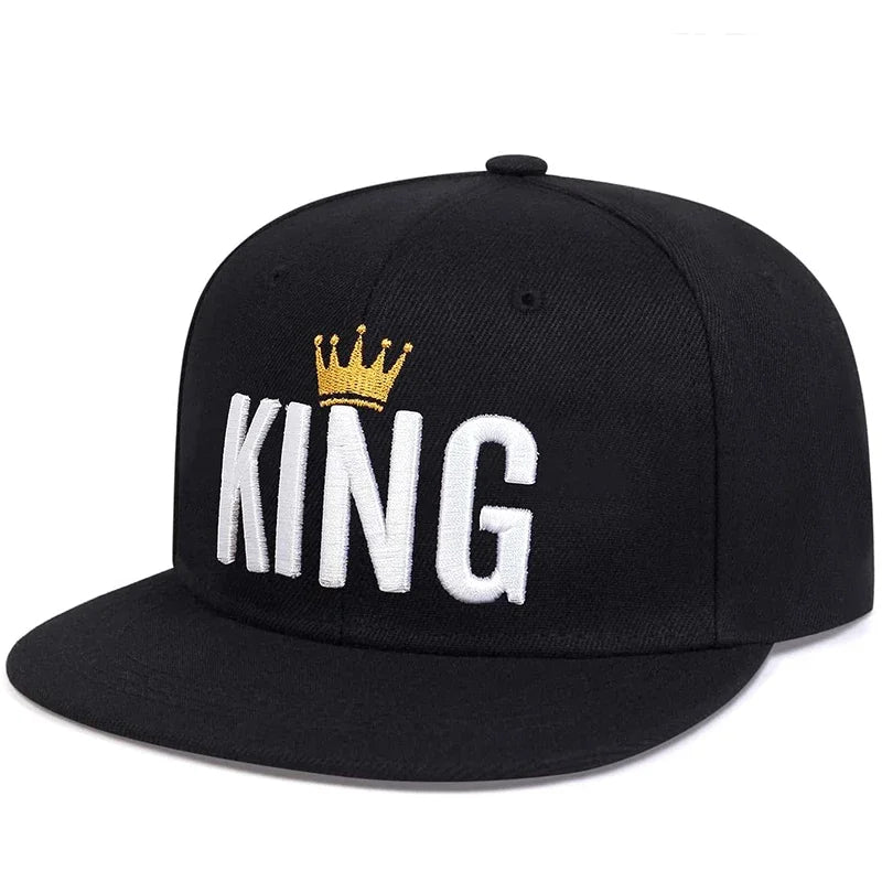 King Crown Embroidered Hip-Hop Snapback Cap