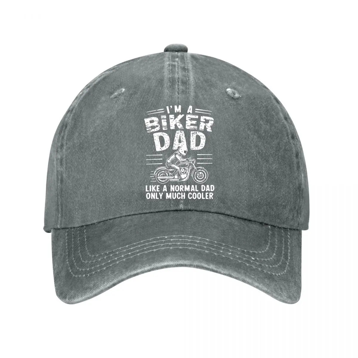 Biker Dad Vintage Washed Baseball Cap