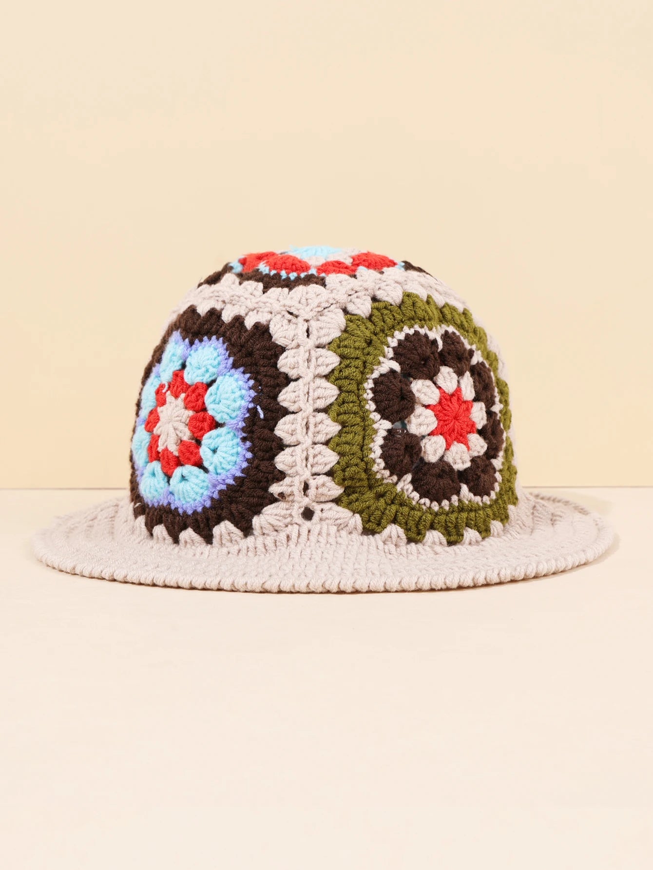 Colorful Floral Scallop Bucket Hat