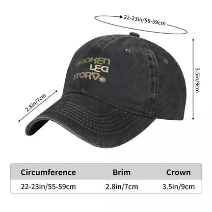 Broken Leg Story $5 Injury Graphic Baseball Cap