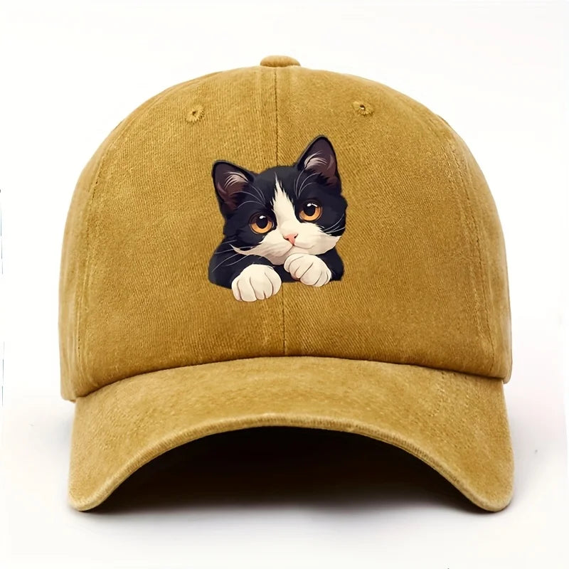 Funny Cat Pattern Casual Baseball Cap
