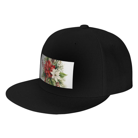 Christmas Floral Bouquet Snapback Cap